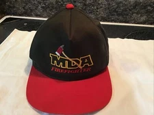 MDA Firefighter ball Cap adjustable red black free s & h to usa missouri