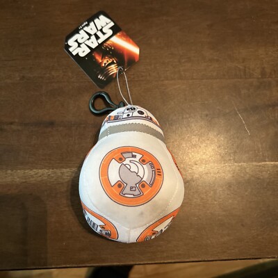 Star Wars NEW BB-8 DROID PLUSH KEYCHAIN CLIP 5'' Stuffed Toy BB8 Pocket See Pics