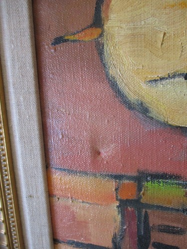 VINTAGE OIL PAINTING CUBIST CUBISM EXPRESSIONIST MODERNIST SIGNED - Picture 7 of 8