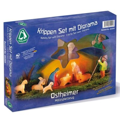 Ostheimer 60205 Krippen Set mit Diorama 11-Teilig NEU Fachhändler
