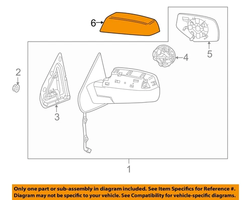 GM OEM Door Side Rear View-Mirror Cover Cap Trim Left 22889517