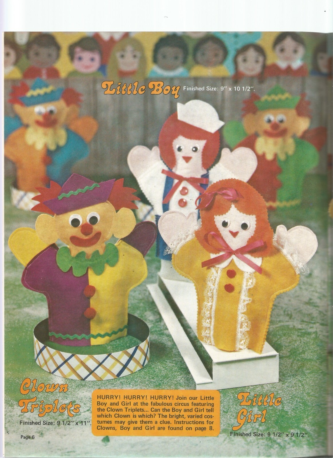 Hand Puppets Sewing Instructions Hazel Pearson Handicrafts Vintage G93