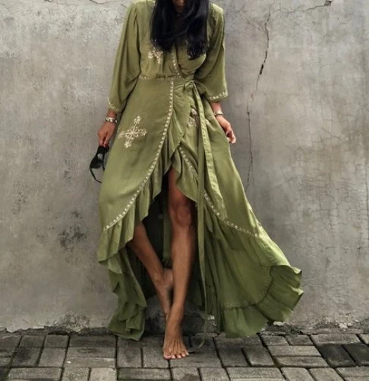 kimono embroidered dress Antique Silk Embroidered Kimono main image 1