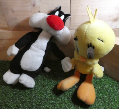 LOONEY TUNES SYLVESTER & TWEETY PIE PLÜSCHTIERE KATZE & KANARIENVOGEL 2000