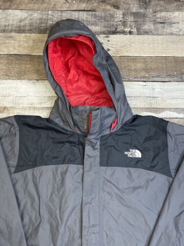 The North Face Boys Dryvent Windbreaker Hooded Rain Jacket Gray Lined XL 18-20 - Picture 2 of 11