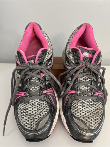 Asics Gel-Kayano 18 T250N Womens Athletic Running Shoes Sneakers Gray Pink 8.5 - Picture 3 of 11