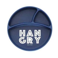 Bella Tunno Baby Got Snacks Wonder Plate Suction Back Infant Toddler Blue Hangry