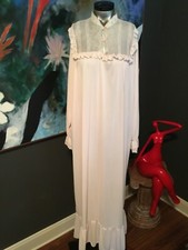 Vintage Pink Coquette Cottage Core Nightgown Granny nightgown M/L