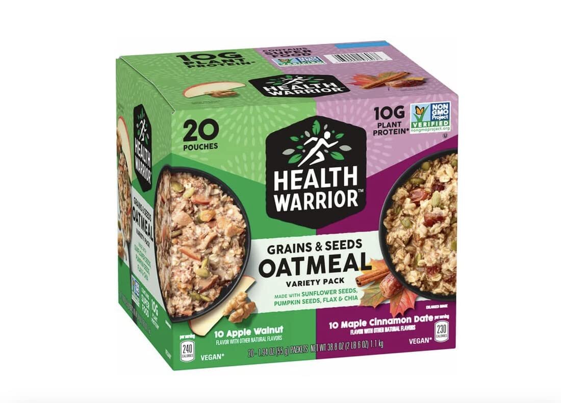 Health Warrior Grains & Seeds Oatmeal Variety Pack, 1.94 Ounce (20