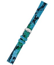 TIMEX 16MM BLUE GREEN PYTHON GRAIN LEATHER BAND,STRAP+REPLACING TOOL T7B955