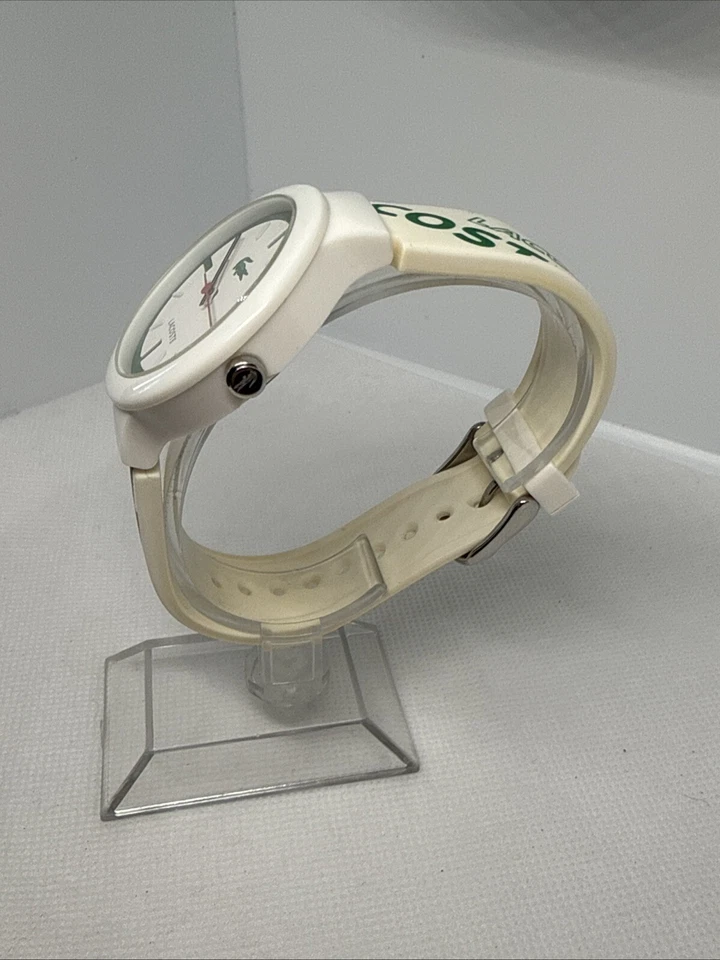 Lacoste Goa Green Croc Watch LC.46.1.29.2224 Unisex White Dial Silicone Strap - Image 3 of 4
