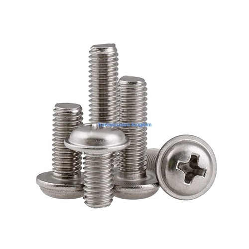 Phillips Pan Head Screw With Washer Flanged Button A2 304 Stainless M2-M5 - Picture 3 of 5
