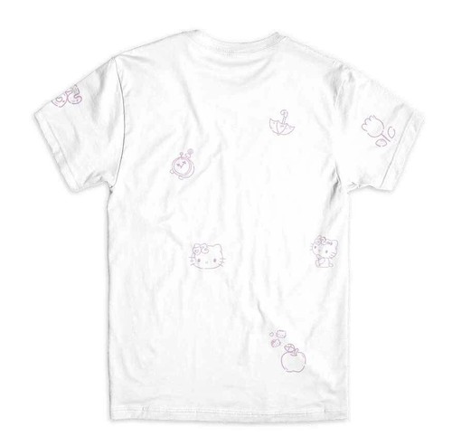Girl Skateboards Hello Kitty 50th Anniversary Allover Tee Black Purple or White - Picture 5 of 13