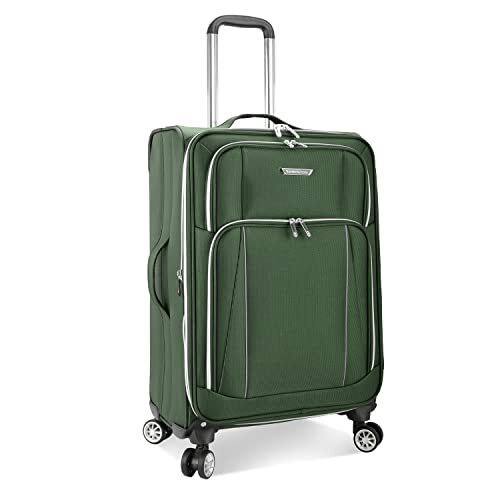 Traveler's Choice Lares Softside Expandable Luggage with Spinner Wheels, Gree...