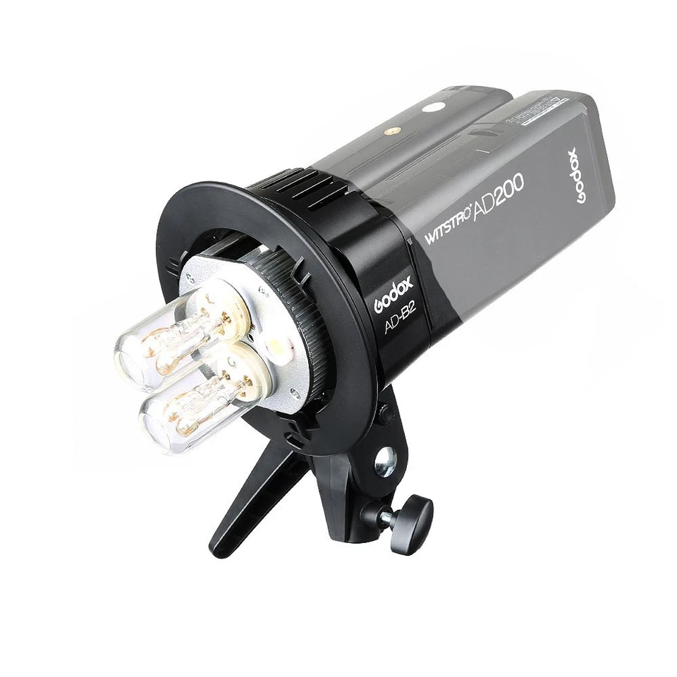 Luz Speedlite flash doble cabezal Bowens Godox AD-B2 EE. UU. para flash AD200 AD200Pro Foto 2 de 4