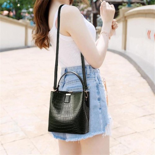 Vintage Leather Handbag Large Capacity Women Tote Bag Shoulder Crossbody Bags - Picture 7 of 30
