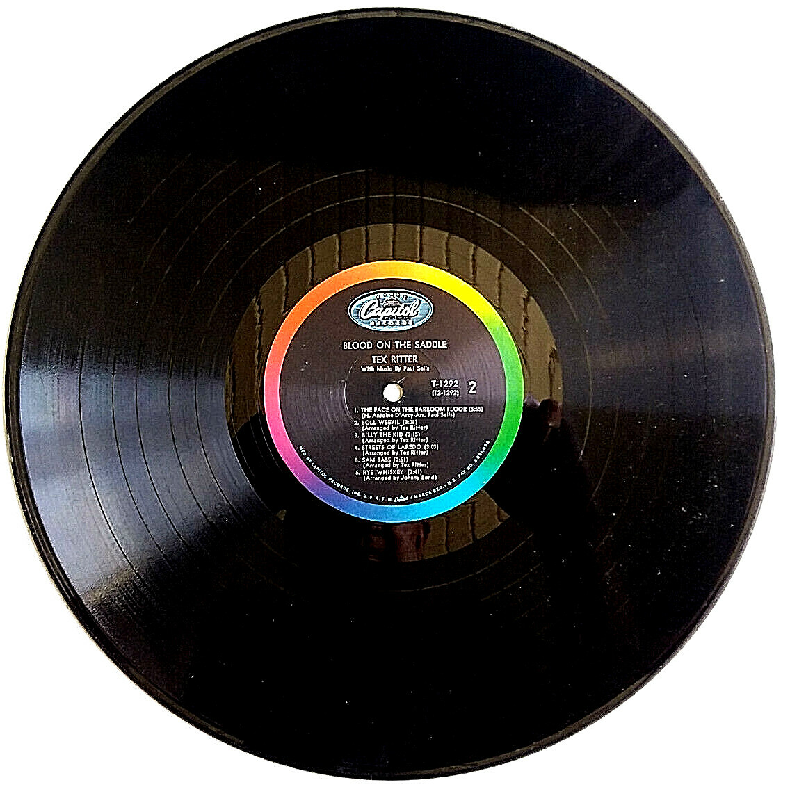 TEX RITTER - Blood on the Saddle - Vinyl LP 1960 Capital T1292