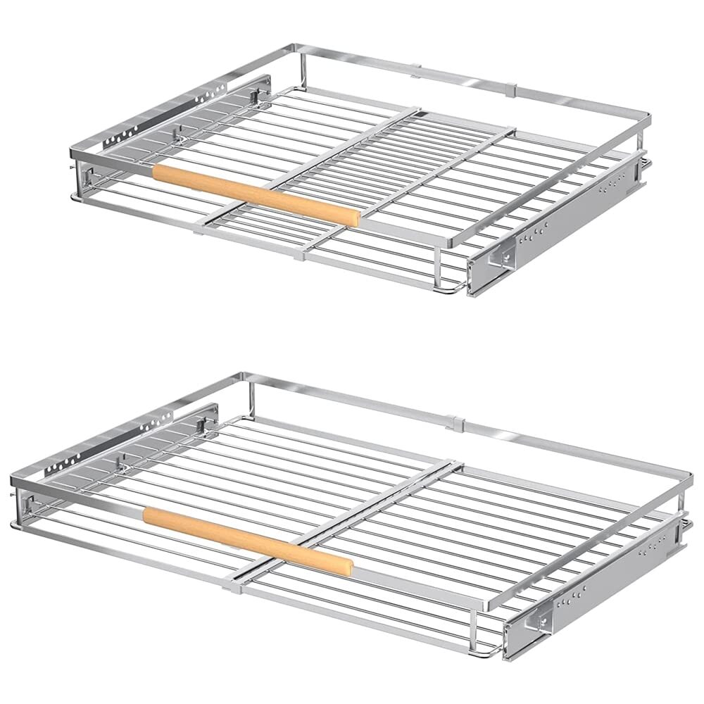 MIYUPTC Pull Out Cabinet Shelf Slide Out Cabinet Organizer Heavy Duty Under S...-image