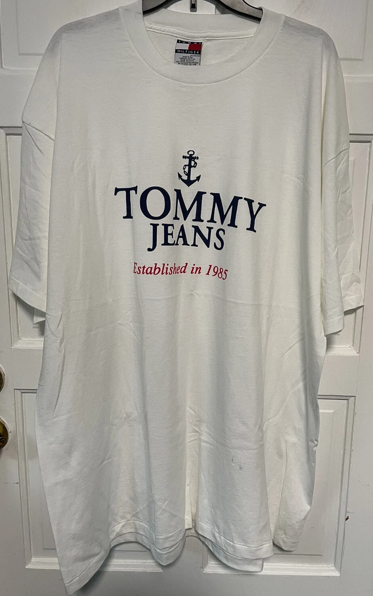 VTG Tommy Hilfiger Jeans Anchor T-Shirt Size XXL 90s Established In 1985 *READ