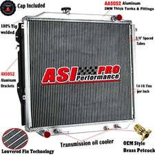 2 Rows Aluminum Radiator for 1996~2002 Toyota 4Runner 2.7L L4 3.4L V6 Gas AT