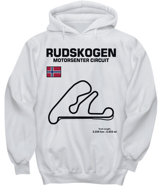 Track Outline Rudskogen Motorsenter Circuit v2 - Hoodie