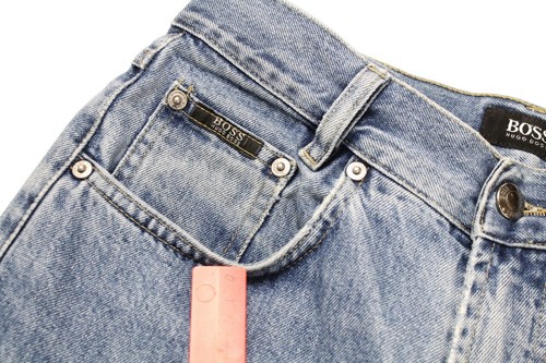 HUGO BOSS Vaqueros W29/L34 Kegelförmig Schnurrhaare Gebleichtes Azul Denim - Imagen 6 de 12