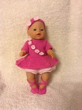 STRICKANLEITUNG - Schönes Ballerina Kostüm für 15 - 18 Zoll Puppe Baby Born