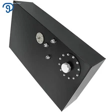 17 Gallon/64L Black Aluminum Race Fuel Cell Gas Tank w/ Cap & Level Sender