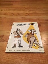 Jungle Hunt Video Arcade Game Manual, Taito 1982