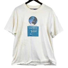 Vintage Gilden (XL) Mens Graphic TShirt Millennium Greenwich Meridian 2000