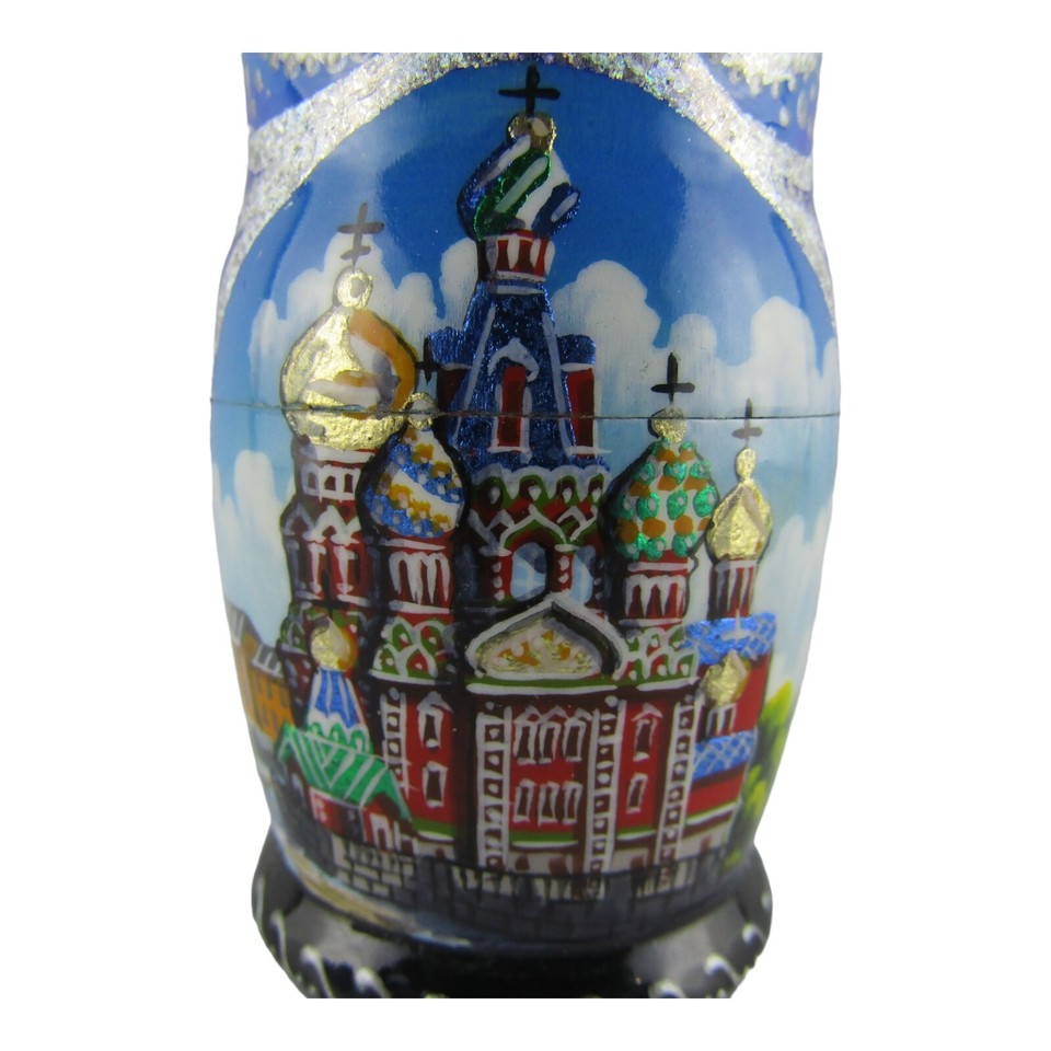 Nesting Dolls 3.9" 3 Piece, Moscow Cathedral Monuments Set Russian