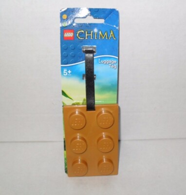 LEGO LEGENDS OF CHIMA LUGGAGE TAG SINGLE COLOR TAN NEW