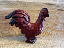 Red Rooster Cabinet Knob Pull Distressed Drawer Rustic Farmhouse Chicken Metal