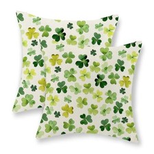 St Patricks Day Pillow Covers 18x18 Inch Set of 2, 18" x 18" Pack of 2 Green6