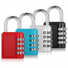 Combination Lock Padlock 4 Digit Weatherproof For Locker Gym Bag Travel Suitcase