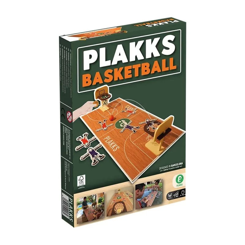Plakks Basketball : Jeu de Basket de Table en Bois Éco-responsable pour Enfants et Adultes