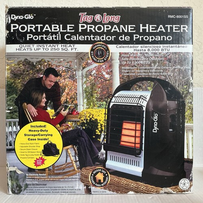 #ad Dyna Glo Portable Propane Heater 8000 BTU RMC 8001SS NEW NOS $59.99