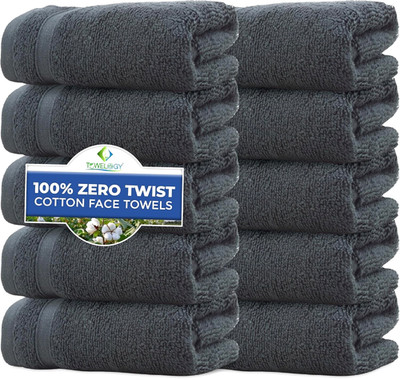 10er Pack Gesichtstücher super weich 100% Baumwolle große Waschlappen Waschlappen Gesichtstücher