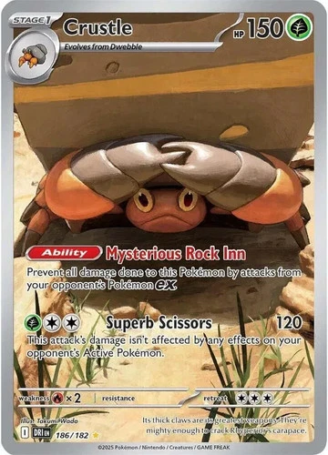 Pokemon TCG - Destined Rivals - Crustle 186/182