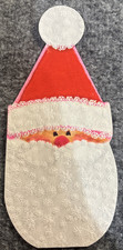 Vintage Greeting Card Christmas Santa Claus Textured Hallmark