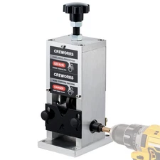 CREWORKS Wire Stripper Machine - Manual Drill Power, 0.06"-1" Cable Scrap Tool