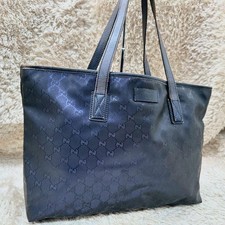 GUCCI Tote bag PVC Leather GG Imprime Shoulder A4 Authentic From Japan