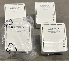Lot 4 Ultra Powerline Ethernet Bridge 500 Mbps U12-42489 1 New , 3 Used