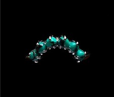 14K White Gold 6-Stone Sleeping Beauty Turquo...