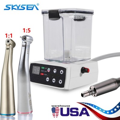 Dental Electric Brushless Micro Motor Water Tank/1:5/1:1 LED Optic Handpiece