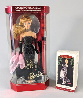 NRFB Barbie Solo In The Spotlight Doll and Ornament