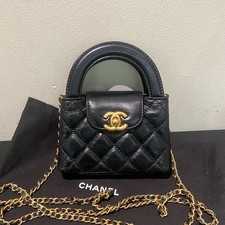 Chanel Kelly Nano Top Handle Lambskin Quilted Chain Crossbody Bag [Duties Paid]