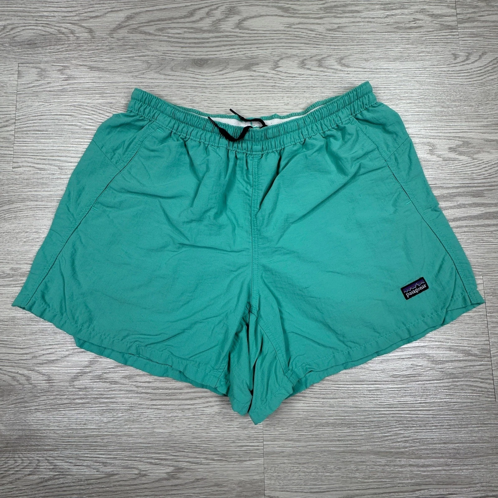 Patagonia Women's Shorts Baggies Teal Small 4 Inch Inseam Nylon Outdoor Casual