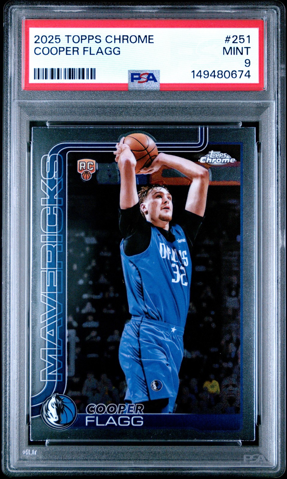 2025 TOPPS CHROME #251 COOPER FLAGG PSA 9