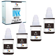 4-Pack Compatible Canon GI21BK Ink Bottles for Canon PIXMA G1220 G2260 G3260